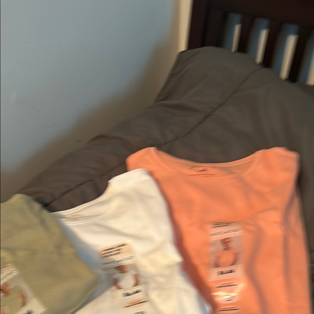 Women’s Peach, White, and Light Green T-Shirts